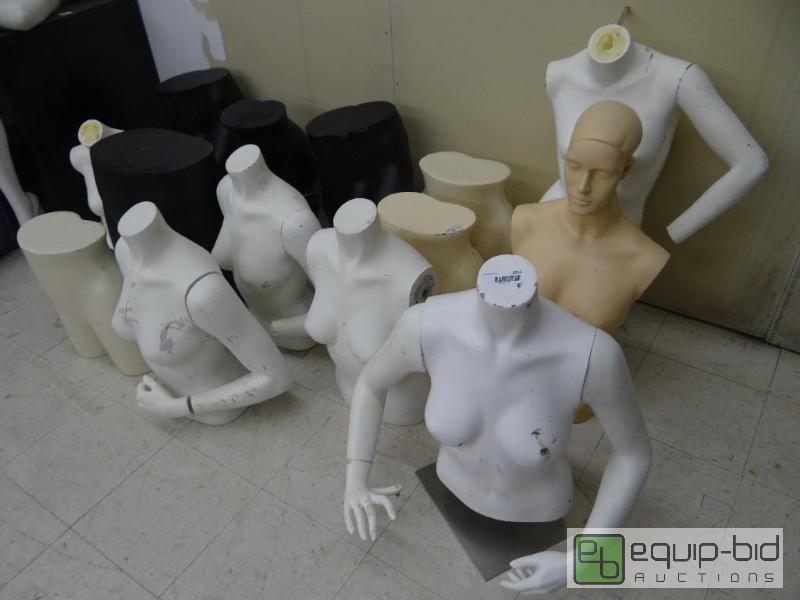 lot 2652 image: Lot of 14 mannequin bustships and parts.....