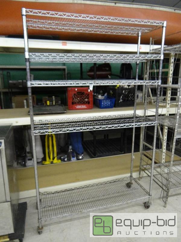 lot 494 image: Metro rack on wheels.  48&quot x 18&quot x ...