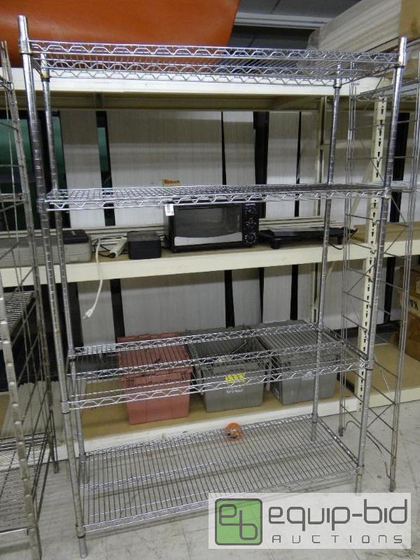 lot 496 image: Metro rack with 4 shelves.  48&quot x 18&quo...