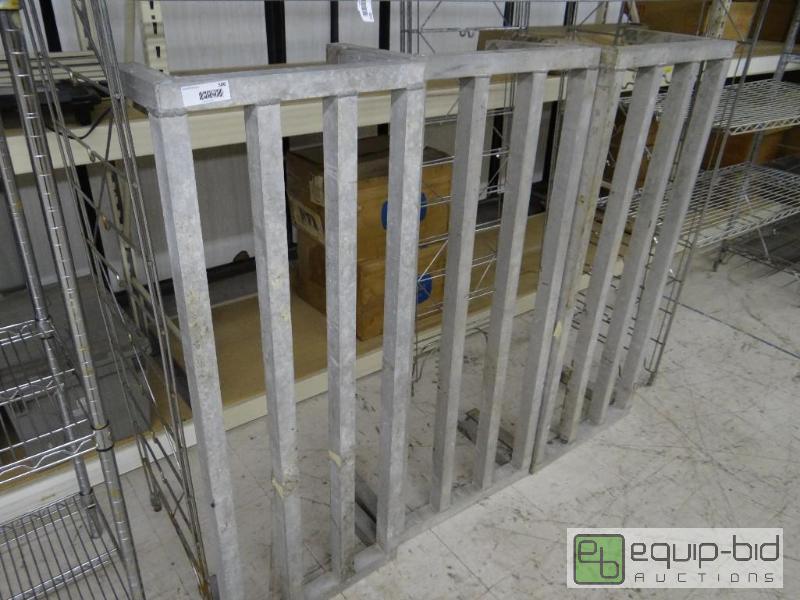 lot 506 image: Lot of 3 aluminum dunnage racks....