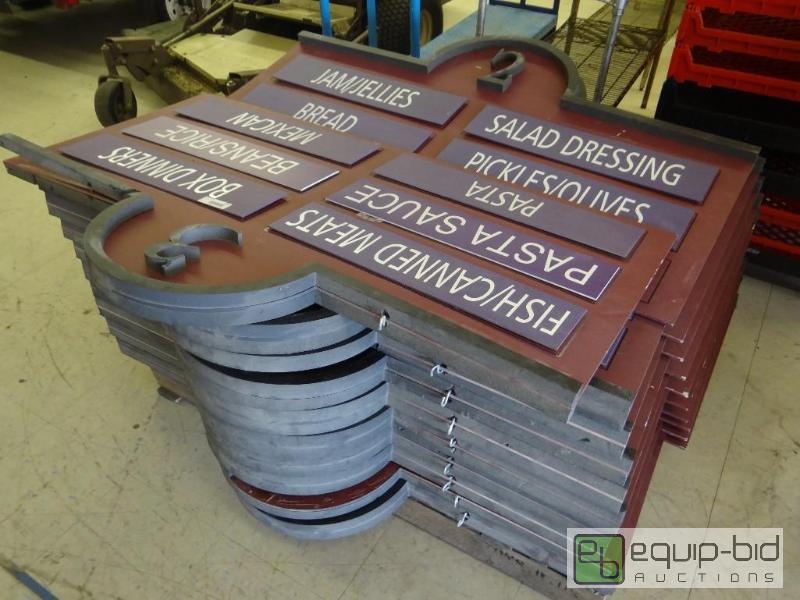 lot 533 image: Lot of 20 hanging isle signs for store.  Prod...