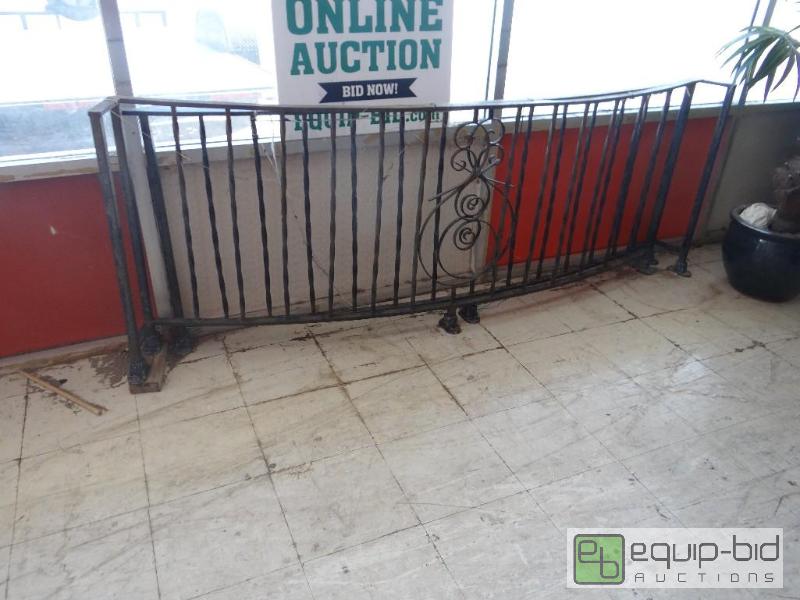 lot 549 image: 2 iron railings. Slight curve....