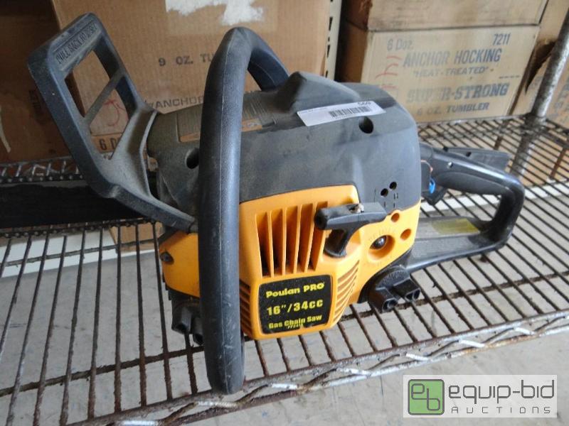 lot 569 image: Poulan pro 16&quot 34 cc gas chainsaw. Works...