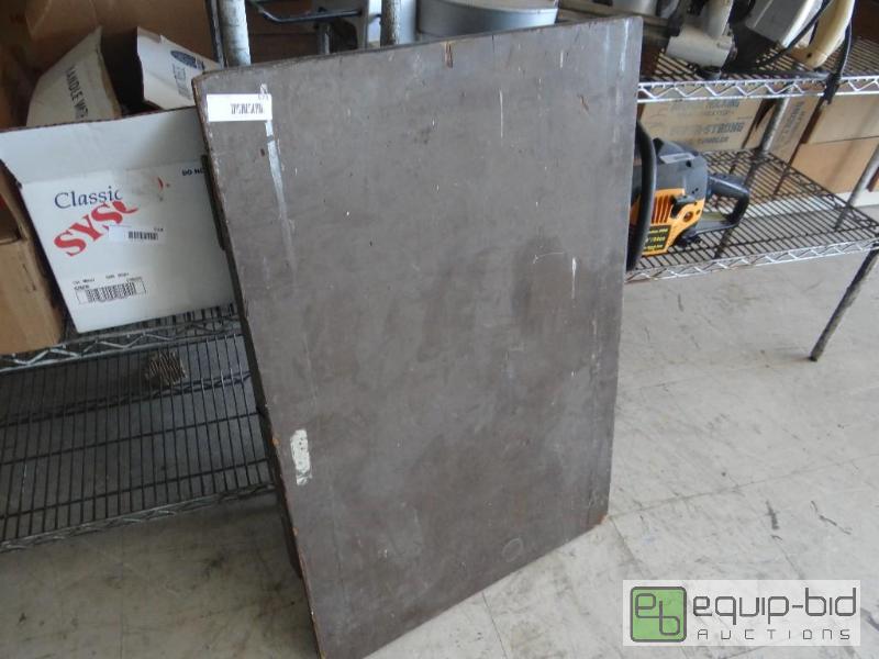 lot 573 image: Folding military field table.  Very neat vint...