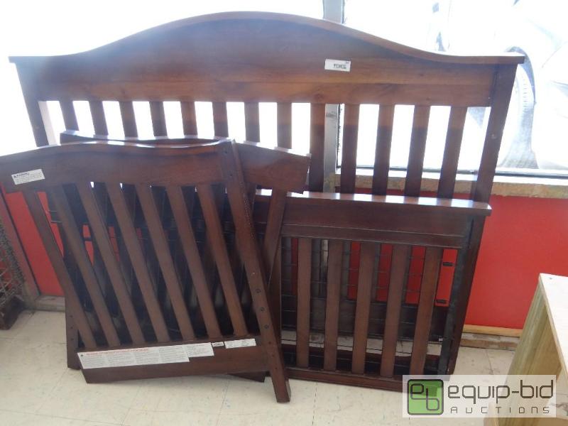 lot 584 image: Wood frame baby bed.&nbsp...