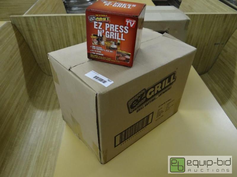 lot 767 image: Case of 12 new in box EZ-Press hamburger pres...