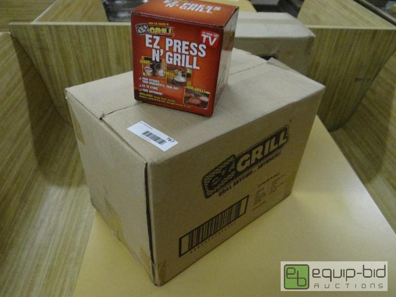 lot 768 image: Case of 12 new in box EZ-Press hamburger pres...