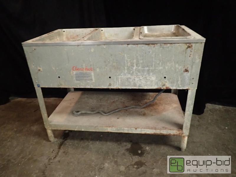 lot 3073 image: Three Bay Steam Well Will a Lot of Knives and Other Kitchen Items