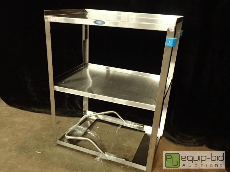 lot 3172 image: 3 Tier Stainless Steel Cart