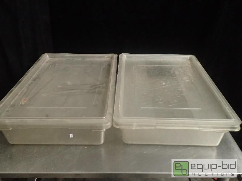 lot 3180 image: Lot of Two Rubbermaid Lexon Storage Containers