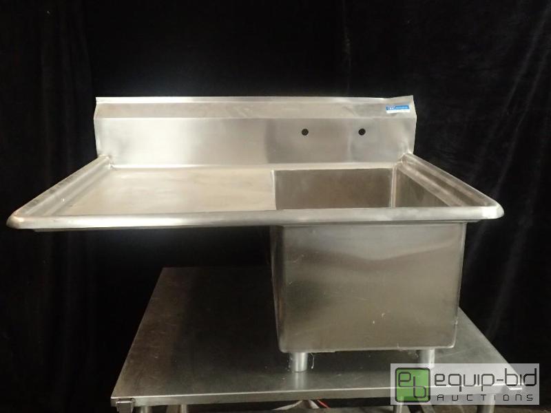 lot 3191 image: BK Resources 1 Compartment Sink with Drainboard
