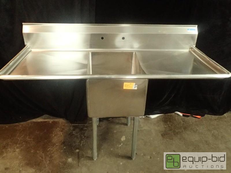 lot 3200 image: BK Resources 1 Compartment Sink with Drainboards