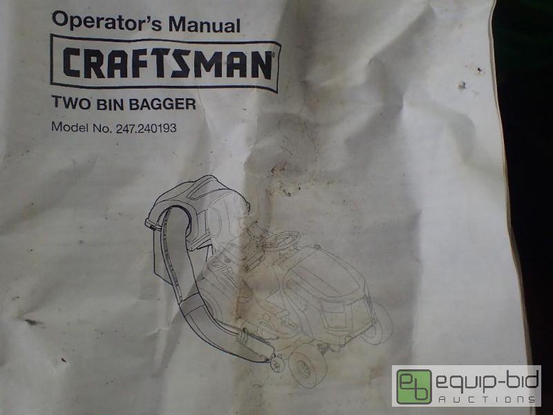 lot 3269 image: Craftsman 4246 In. Cut 2-Bin Bagger