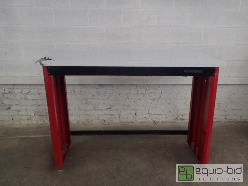 lot 3272 image: Husky Steel Work Top Table with Stainless Steel Top
