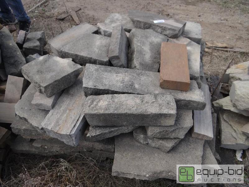 lot 2216 image: 4 Pallets of various size landscaping rock.  ...
