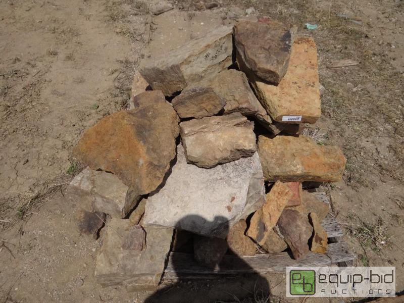 lot 2219 image: 3 Pallets of various size landscaping rock.  ...