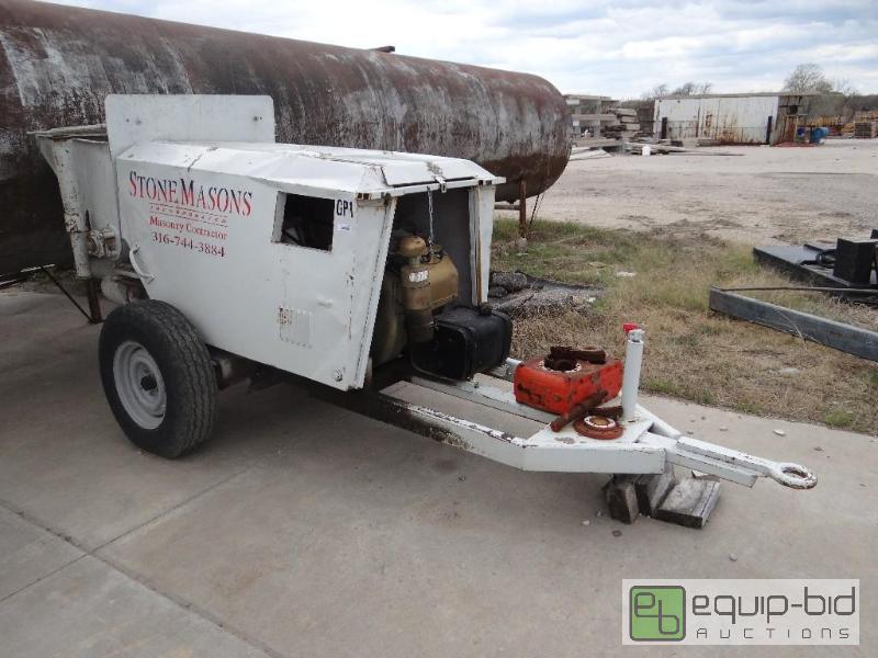 lot 2263 image: Commercial gas powered grout pump trailer.  U...