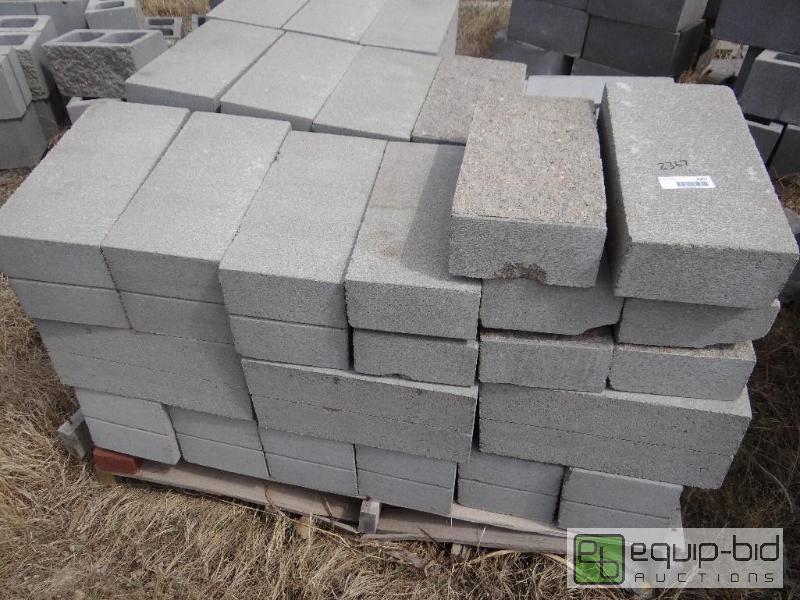 lot 2367 image: Pallet of blockbuilding block.  Skid loade...
