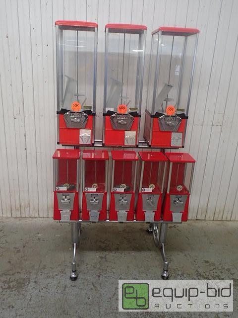 lot 1043 image: 2 Tier Rolling Vending Machines