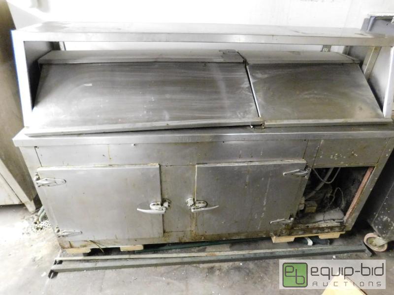 lot 1332 image: Antique Refrigerated Prep Table