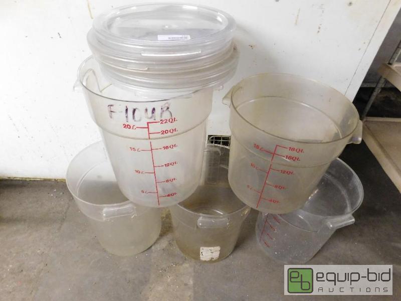 lot 1356 image: Lot of 5 Clear Containers