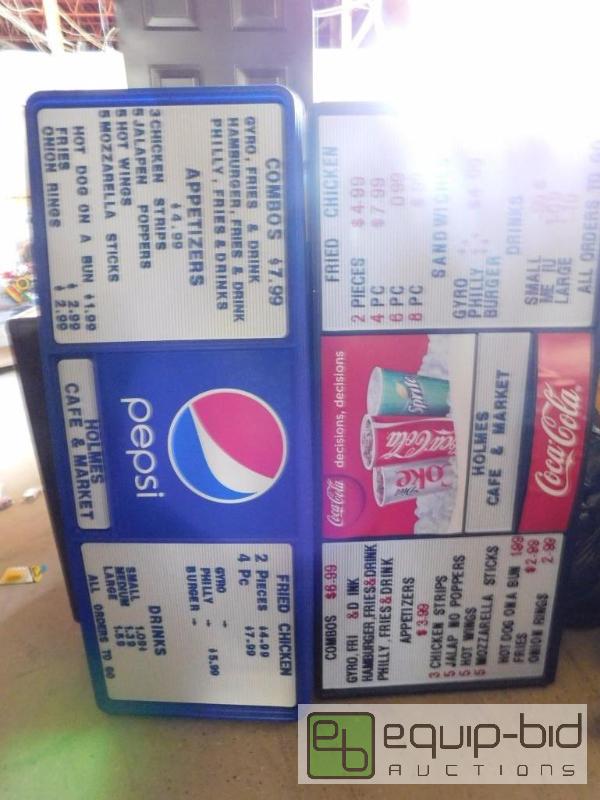 lot 294 image: 2 Pepsi and Cocacola Menu Boards