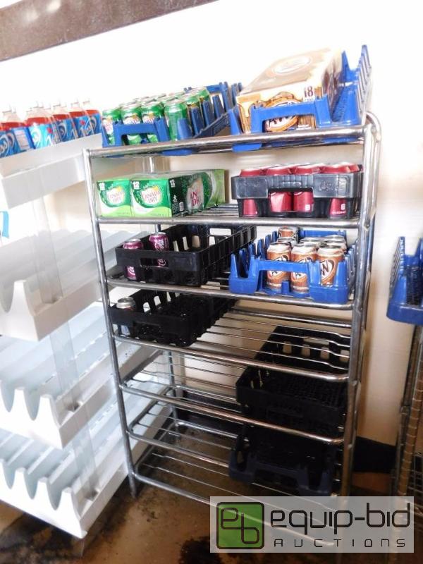 lot 317 image: 7 Tier Metal Storage Rack With Contents