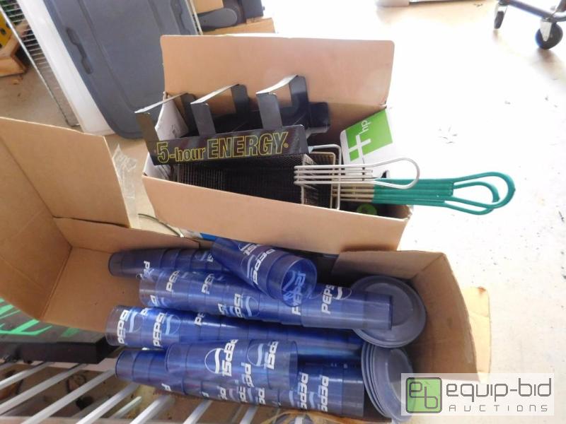 lot 328 image: Large Lot Of Pepsi Beverage Cups With Fryer Baskets And Food Containers