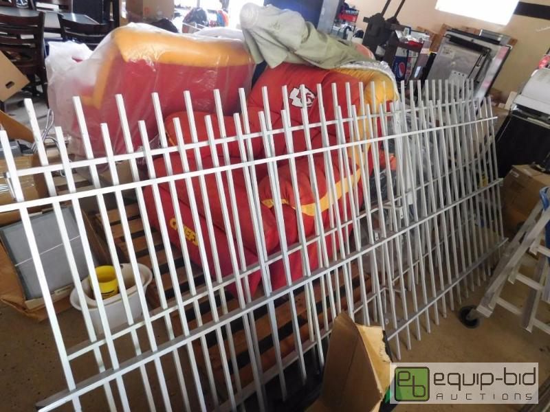 lot 329 image: 2 9 Foot Rot Iron Fencing Gates