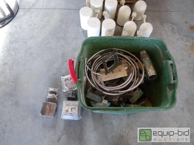 lot 432 image: Tub Completely Full Of Misc Electrical Parts