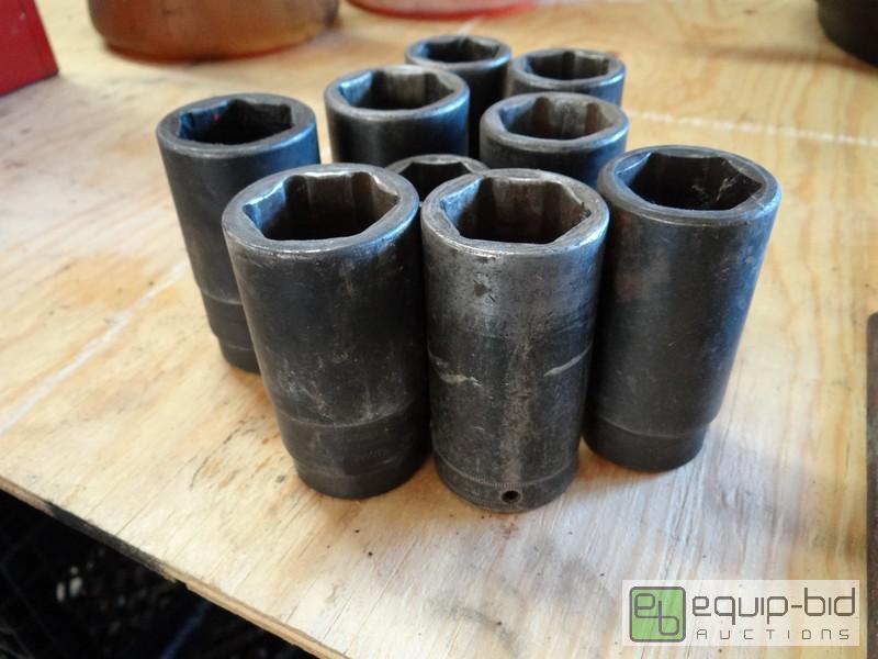 lot 544 image: Lot Of Snap On Heavy Wall Impact Sockets
