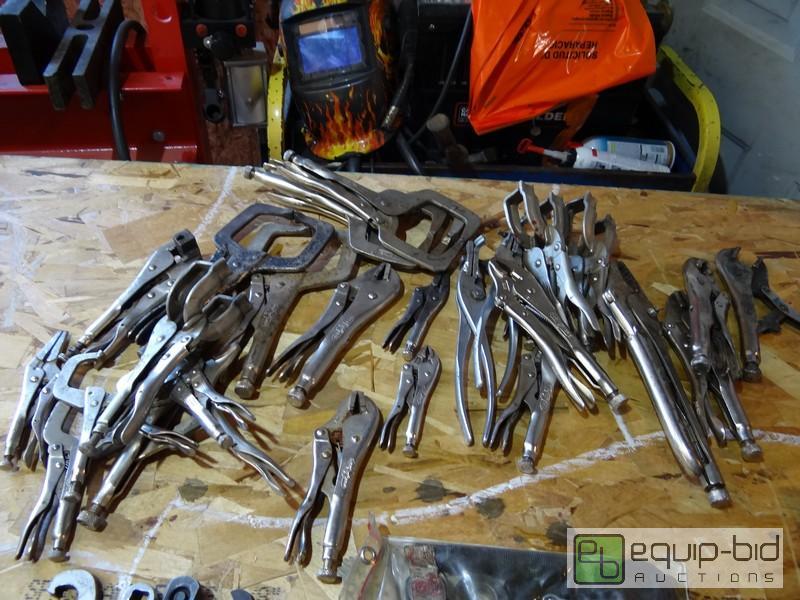 lot 580 image: Large Lot Of Various Types And Size Vise Grips