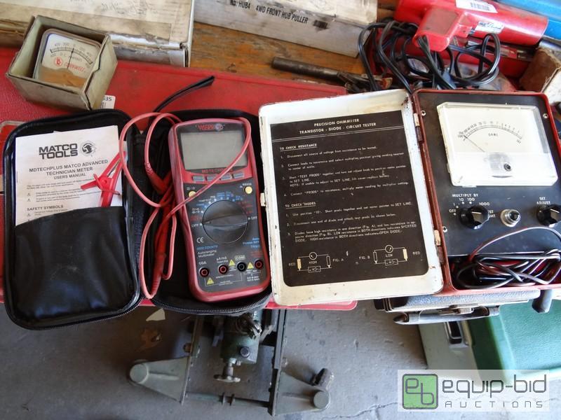 lot 645 image: Matco Multi Meter, Cornwell Amp Meter And Percision Ohmeter