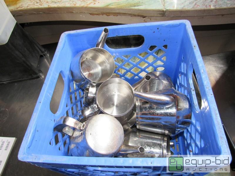 lot 205 image: Lot Of Stainless Milk Steamer Cups