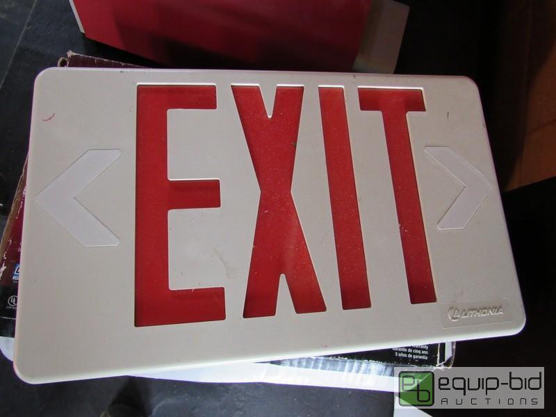 lot 212 image: Exit Sign With Replacment Green Insert