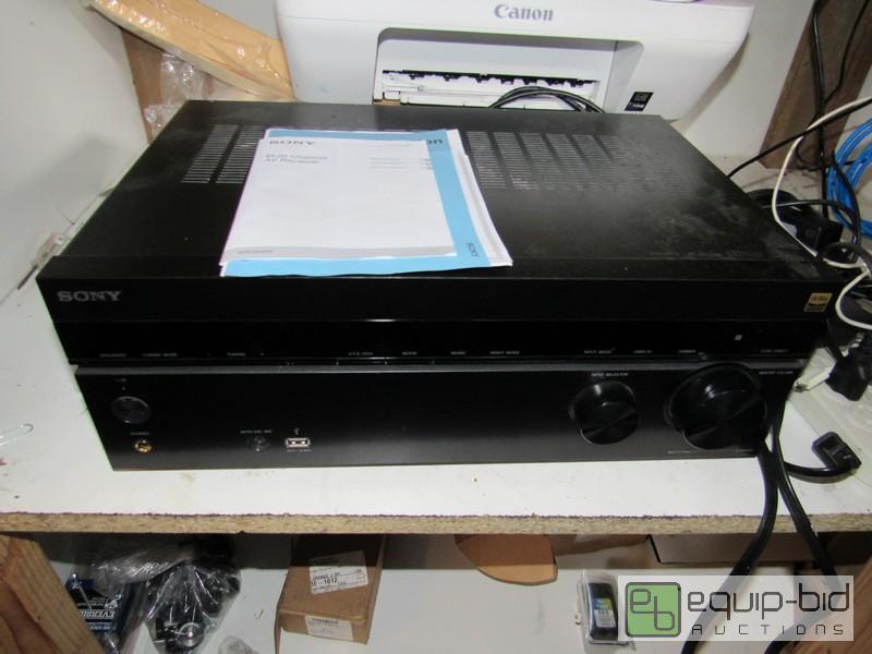 lot 221 image: Sony Multi Channel Av Reciever With 4 IndoorOutdoor Speakers