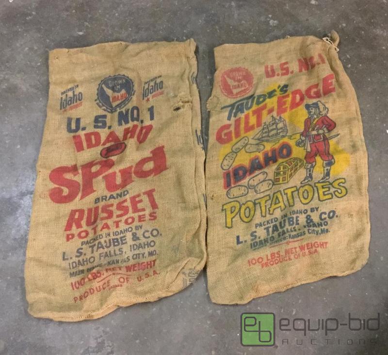 lot 123 image: Vintage Potato Sacks  Quantity2 Condition U...