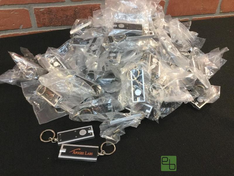 lot 3 image: Press Light Key Chains With Logo  Quantity 1...