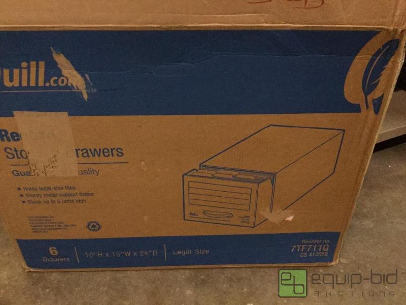 lot 45 image: Quill Legal Size Storage Drawers  Quantity 6...