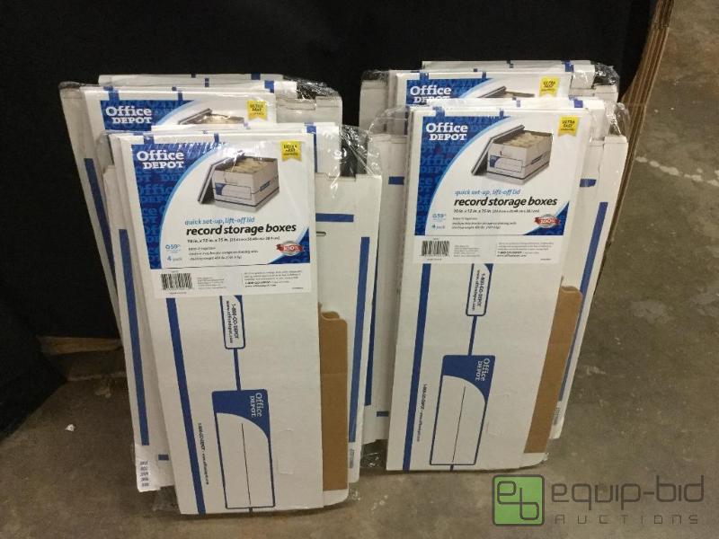 lot 59 image: Record Storage Boxes  Quantity 12 boxes, 4 p...