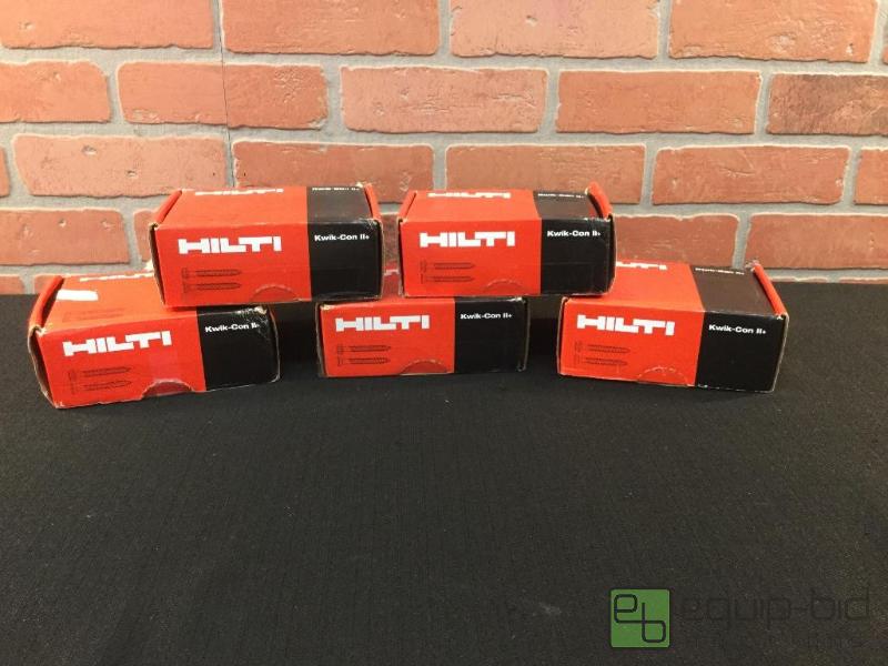 lot 72 image: HILTI Phil Flat Head Screws  Quantity 5 Boxe...