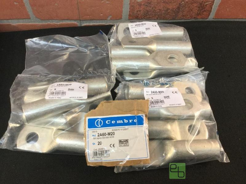 lot 8 image: Center Tubular Cable Lugs  Quantity 15 Condi...