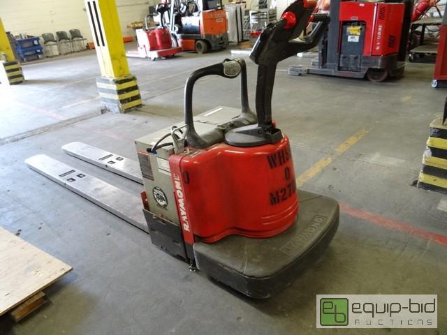 lot 374 image: Raymond Electric Ride On Double Pallet Jack