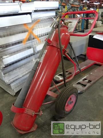 lot 394 image: Amerex 50lb Carbon Dioxide Cart Fire Extinguisher