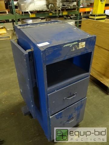 lot 540 image: Portable Storage Cart And Adjustable Height Table
