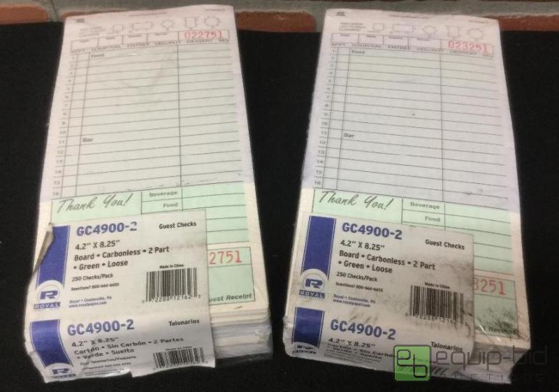 lot 106 image: Guest Checks 2 Packages&nbsp GC 4900-2  4.2&...