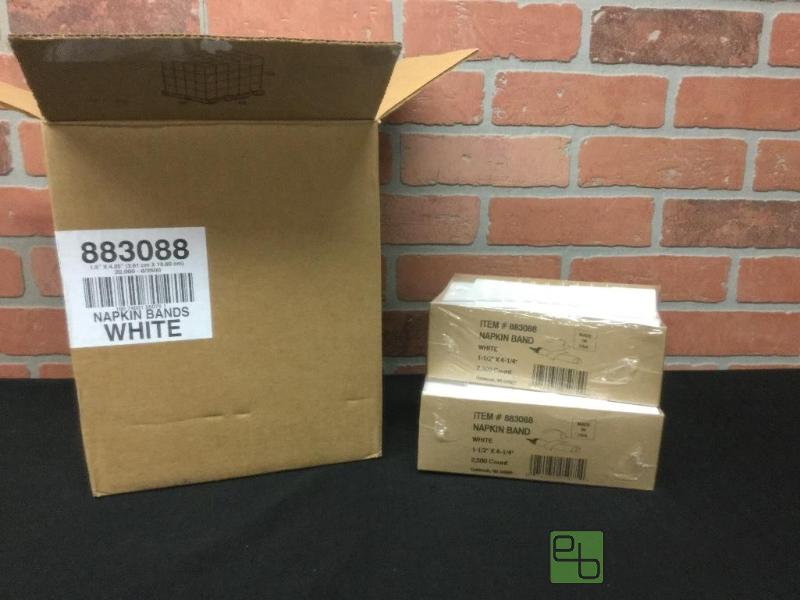 lot 114 image: Napkin Bands  Quantity 8 Packages (2500 per ...