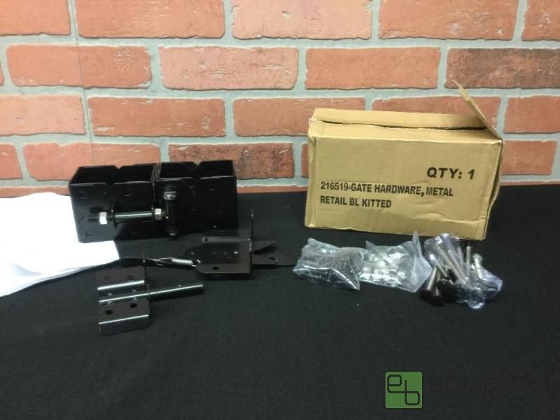 lot 119 image: Aluminum Gate Hardware  Quantity 4 Color Bl...