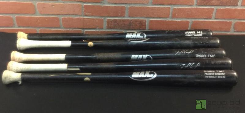 lot 129 image: Franchy&nbspCordero Autographed Max bats-Bro...