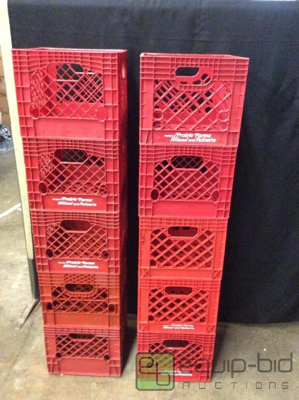 lot 186 image: Standard Size milk crates  Quantity 10 Condi...